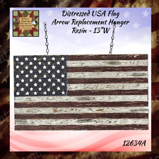 USA Flag Distressed Americana Arrow  Replacement Sign  K&K Interiors