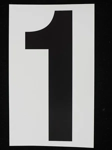 10 - 5" x 3" Stickers Vinyl Adhesive Address Numbers Black & White MADE USA - Picture 1 of 60