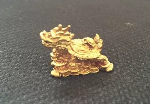 1 PC. FENG SHUI MINI BRASS DRAGON TORTOISE GOOD LUCK ANIMAL FIGURE HOME DECOR - Picture 1 of 3