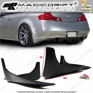 Para 03-07 Infiniti G35 Cupé Parachoques Trasero Delantales Labiales Esquina Salpicaduras Guardabarros PU - Imagen 1 de 7