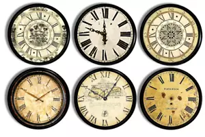 Antik Uhr Gesicht Schrank & Schubladen Knopf Set, Vintage Uhr Thema Hardware - Bild 1 von 5