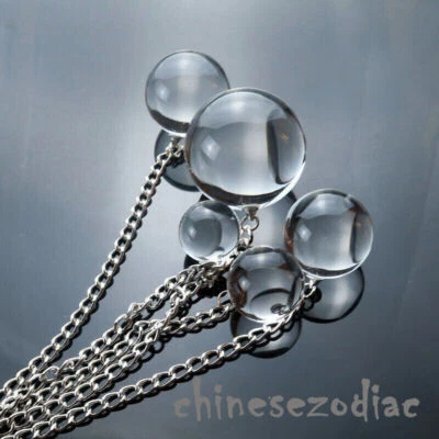 Long Chain Glass Anal Balls Butt Plug Large Ball Dilator Anal Beads Sex Toys - Image 1 of 4