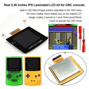 Laminated 2.45" GBC IPS All-in-one HD Backlight Screen For Gameboy Color GBC - Picture 1 of 29