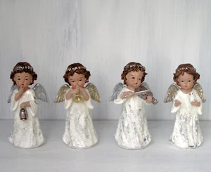 Formano Engel Figur 13 cm Varianten Silber Weiß Glitzer Winter Weihnachten - Bild 1 von 5
