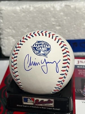 Chris Young Autografiado 2024 All Star Béisbol Firmado KC Royals + Rangers Certificado de Autenticidad JSA Foto 1 de 3