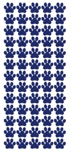 Paw Stickers Sticker Dark Blue 3/4" DC15-065 - Picture 1 of 1