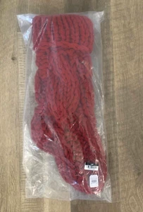 Neu mit Etikett Pottery Barn kolossaler Grobstrick Weihnachtsstrumpf Urlaub ROT - Bild 1 von 1