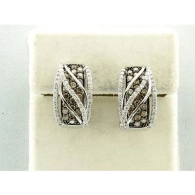LeVian 14K White Gold G-H VS2-SI1 Chocolate Diamond 2.31 cts Earrings - Image 1 of 4