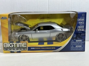 Dodge Challenger SRT8 2008 plateado 1:24 diecast modelo 92033 Jada Bigtime BTM - Imagen 1 de 5