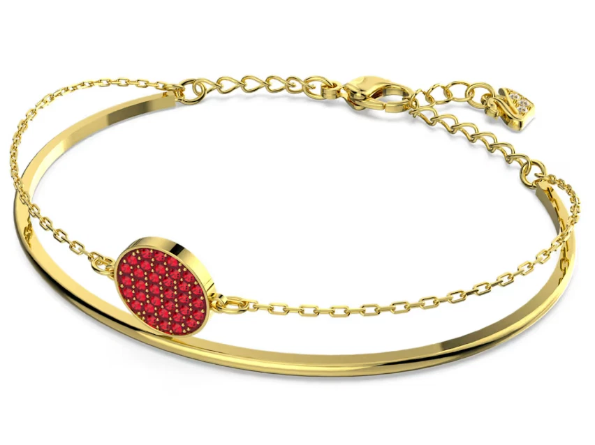 Swarovski - Brazalete Sublima - Rojo, chapado en tono dorado Foto 1 de 1