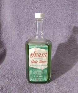 Vintage Jeris Antiseptic Hair Tonic ~ Large 12 Fluid Ounce Bottle w/ Tonic - Picture 1 of 5