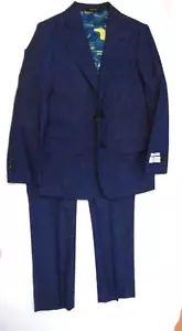 T.O. Ragazzo Giacca e pantaloni blu 2 pezzi. Tuta slim e regular taglie dalla 10 alla 16 - Foto 1 di 9