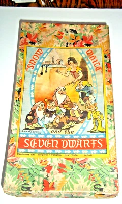 Vintage Walt Disney Ent. Snow White Seven Dwarfs Porcelain Set Original Box - Image 1 of 4