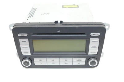 VW Golf 5 Radio CD Player Original RCD300 1K0035186AD MP3 mit Code  - Bild 1 von 3