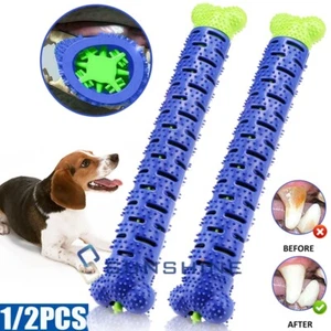 Hund TPR Kau Biss Spielzeug Zahnbürste Haustiere Backenzähne Reinigung Putzstab Doggy - Bild 1 von 19