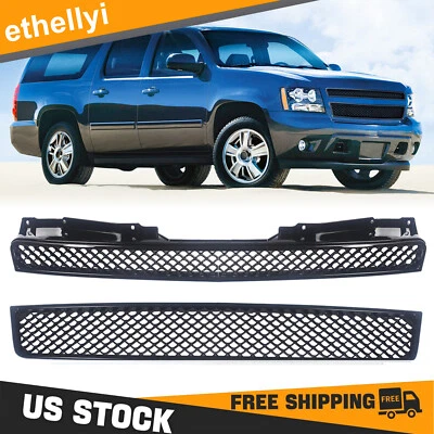 Parrilla de parachoques delantero superior inferior para 07-14 Chevy Tahoe Suburban Avalanche Foto 1 de 4