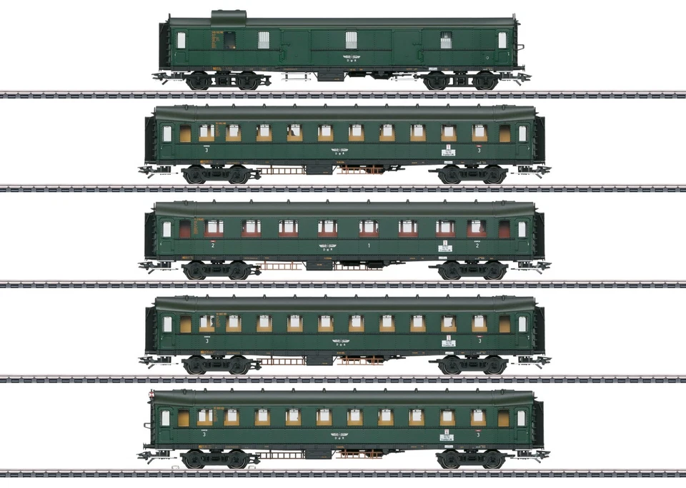Märklin Hechtwagen Schnellzugwagen-Set der DRB, H0 Spur (42265)