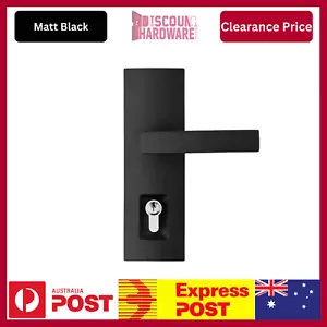 VP Linear Secure Double Cylinder Lever Set Bright Chrome/ Matt Black - Picture 1 of 2