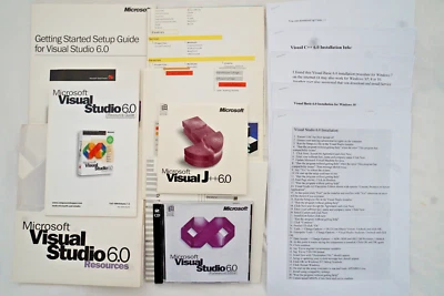 Microsoft Visual Studio Professional 6.0 PRO FULL VERSION Windows BASIC C++ J #1 - Image 1 of 3