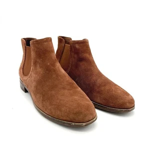 Clarks Trish Suede Chelsea Boots Ankle Booties Brown Leather Pull On Size 7 - Picture 1 of 10
