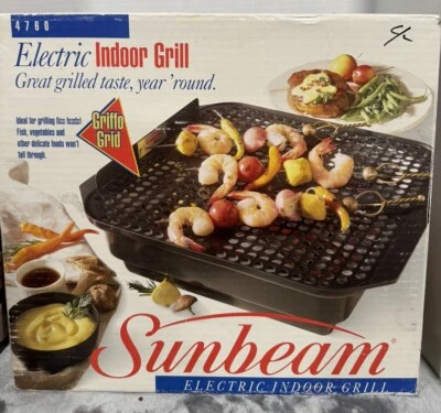 Vintage Sunbeam Electric Indoor Ceramic Grill Tested Complete  - Image 1 of 2