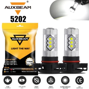 AUXBEAM 5202 H16 LED Fog Lights Signal Turn Brake DRL LED Super Bright Bulbs 6K - Picture 1 of 12