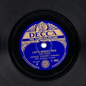 1934 GEORGE FORMBY 78 LEVI'S MONKEY MIKE / SITTING ON THE ICE IN RINK E - Bild 1 von 2
