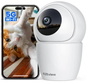 Security 2.4/5Ghz WiFi Camera with Phone App Night Vision Motion Detection Alexa - Picture 1 of 4