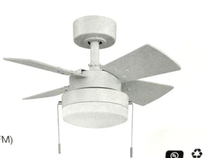 Hampton Bay Metarie II 24 in. Indoor Matte White Ceiling Fan with Light SEALED - Picture 1 of 2
