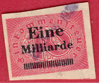 GERMANY OVERPRINT EINE MILLIARDE REVENUE STAMP 6607