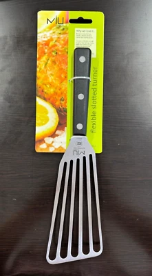 MIU France Spatula Stainless Steel Slotted Flexible Metal Lightweight Turner - Image 1 of 3