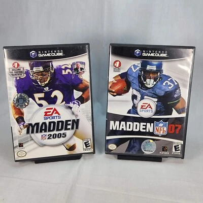 Madden NFL Football 05 + 07 (Nintendo GameCube EA Sports) Lot Tested - Image 1 of 4