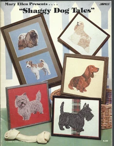 Cross Stitch Pattern Booklet-Shaggy Dog Tales by Mary Ellen-Make Up for Christma - Picture 1 of 2