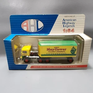 AHL Mack Truck CJ Mayflower 1:64 Diecast Semi Truck Yellow Green - Picture 1 of 10