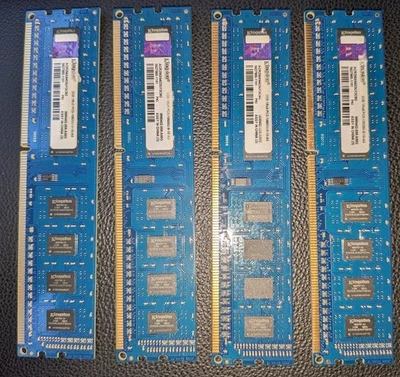 (4x) Kingston 2GB DDR3 1333MHz PC3-10600U Escritorio RAM 1Rx8 – 8GB Tot Foto 1 de 4