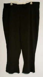 Kate & Mallory Womens Black Bell Bottom Stretch Pants SIZE 2X Pockets - Picture 1 of 10