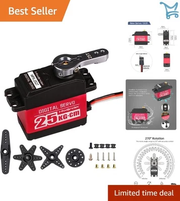 High Torque Waterproof Metal Gear Servo 25KG 270° for RC Car Robot DIY - Image 1 of 4