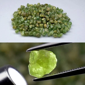 💎 100.58ct 179pcs Lot Rough Natural Green Demantoid Garnet - Madagascar Gems - Picture 1 of 6