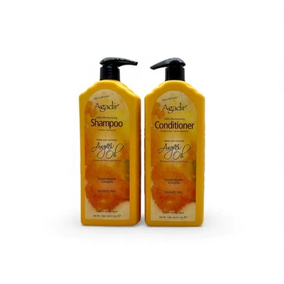 Agadir Argan Oil Daily Moisturizing Shampoo + Conditioner Duo 33.8 oz Each - Image 1 of 4