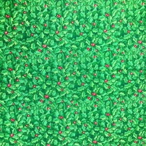 Holly with berries by Debbie Mumm for South Sea Imports 100% cotton 1 yard 24 in - Picture 1 of 6