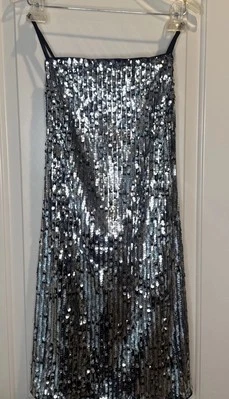 Vestido para mujer H&M Mini con correa de espagueti con lentejuelas forrado talla XL NUEVO Foto 1 de 4