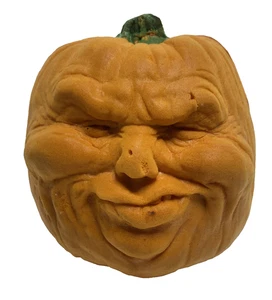 Vintage 1980's Todd Masters Foam Pumpkin Face Oh Lantern Family Halloween - Picture 1 of 16
