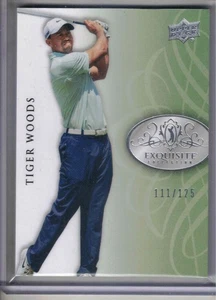 2013 2014 UD Exquisite PGA golf Tiger Woods base basecard /125 card #1 RARE !!! - Picture 1 of 2