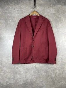 L.B.M. 1911 Cotton Red 2 Buttons Summer Blazer Jacket Size 52R Made in Italy - Picture 1 of 10