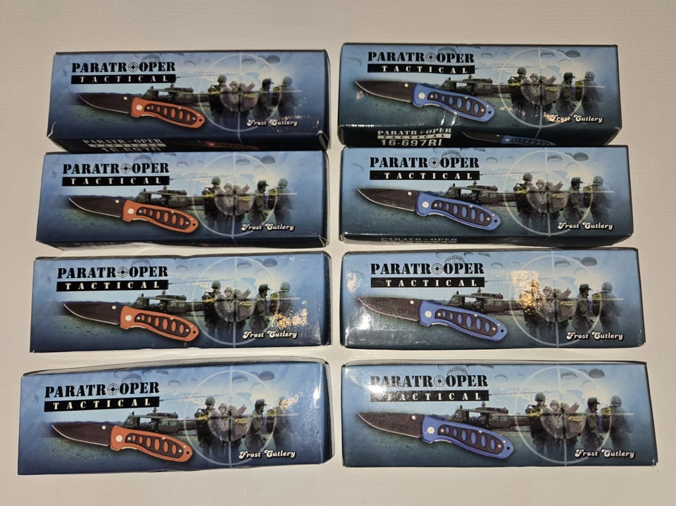 Cuchillo táctico Frost Cutlery Paracaidista 16-697O NUEVO EN CAJA JUEGO DE 4 Foto 1 de 4