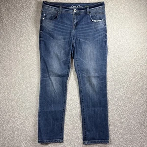Inc Denim Women Straight Leg Regular Fit Long Medium Wash Size 8S Stretch Jeans - Picture 1 of 15