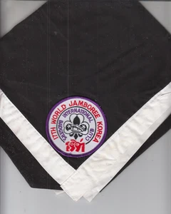 Boy Scout Neckerchief 17 WORLD JAMBOREE KOREA 1991 INT BADGERS CLUB Cont - Picture 1 of 1