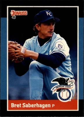 Tarjeta de béisbol Donruss All-Stars 1988 #8 Bret Saberhagen  Foto 1 de 2