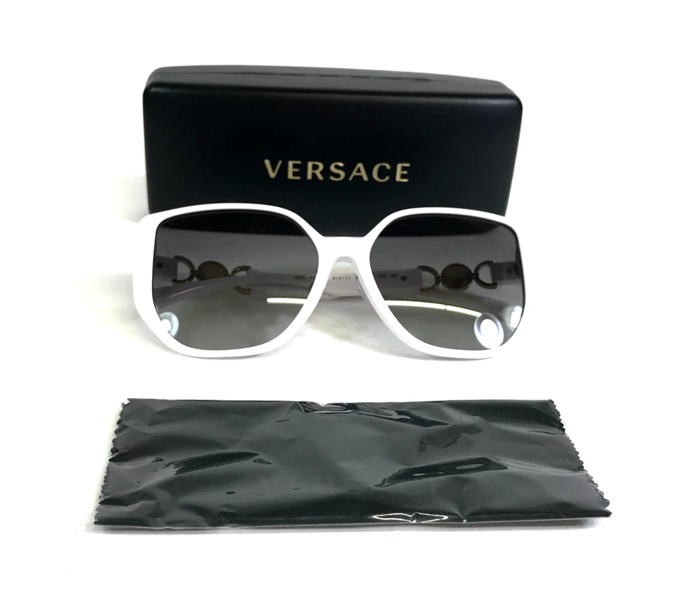 Gafas de sol Versace MOD.4449-D 314/11 blancas marcos mariposa lentes degradadas grises Foto 1 de 4