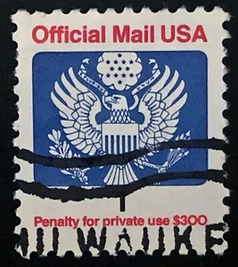 US 1989 #O143 1c Official Mail Milwaukee Cancel VF Used - Picture 1 of 3